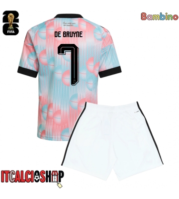 Belgio Kevin De Bruyne #7 Seconda Maglia Bambino Mondiali 2026 Manica Corta (+ Pantaloni corti)